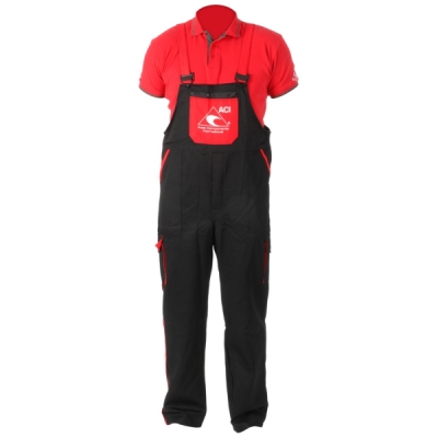 Pracovní kalhoty s laclem black (vel. 48)