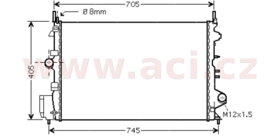 chladič 1.8i 16V (±A±AC) [650*405 *18]
