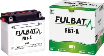 baterie 12V, YB7-A, 8Ah, 105A, konvenční 135x75x133 FULBAT(vč. balení elektrolytu)