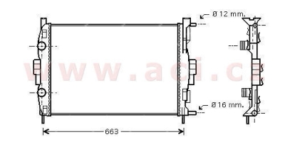 chladič 2.0i 16V VVT (+AC), 1.5DCi (+AC) [590*456*34]