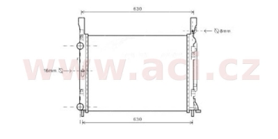 chladič 1.6i 16V, 1.5DCi