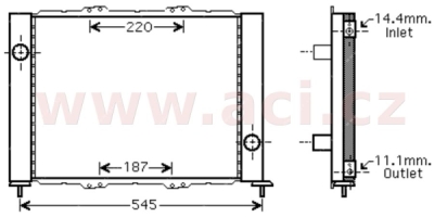 modul chladiče motoru a chladiče klimatizace 1.5DCi [480*385*38]