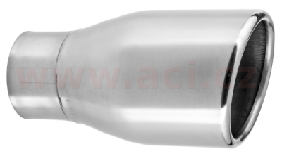 koncovka výfuku nerezová kulatá, vnitřní průměr 52 mm, průměr koncovky 80 mm, délka 152 mm FENNO