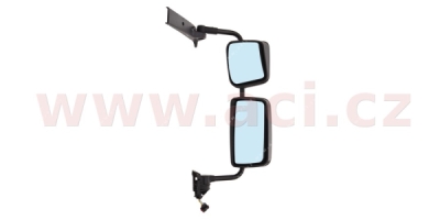 kompletní zp. zrcátko man. ovládané vyhřívané s krátkým ramenem (100 mm) černé R1200/R300 TRUCK P