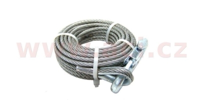 lano k ručnímu navijáku 6 mm/10 m (včetně háku)
