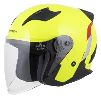 přilba Reflex 2.0 Safety, CASSIDA (žlutá fluo/červená/šedá/stříbrná reflexní, vel. M)