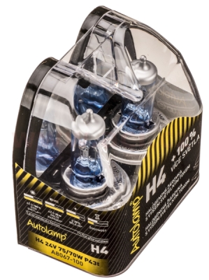 krabička AUTOLAMP H4 24V 75/70W P43t +100% E-homologace 2ks