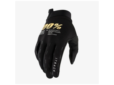 rukavice iTRACK, 100% - USA (černá/zlatá, vel. 2XL)