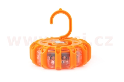 nouzové výstražné světlo s magnetem a hákem, 9 světelných funkcí
