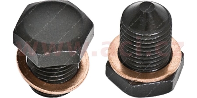výpustný šroub olejové vany M14x1.5 L=15 mm, celk. délka = 26 mm