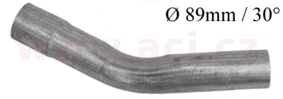 univerzální koleno výfuku AlZn ocel, průměr 89 mm, úhel 30° FENNO