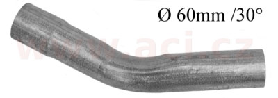 univerzální koleno výfuku AlZn ocel, průměr 60 mm, úhel 30° FENNO