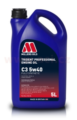 MILLERS OILS motorový olej plně syntetický Trident Professional C3 5w40 5l