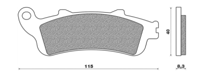 brzdové destičky, NEWFREN (směs ROAD TOURING SINTERED) 2 ks v balení