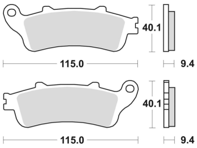 brzdové destičky, BRAKING (semi-metalická směs SM1) 2 ks v balení