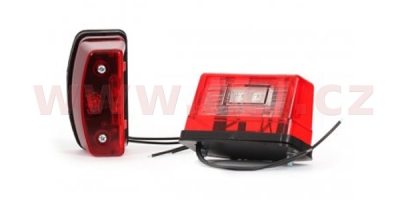 zadní poziční světlo s osvětlením SPZ LED červené velké WAS 247 (12-24V) ORIGINÁL