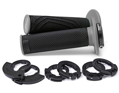 gripy LOCK-ON D100 (offroad) délka 125/130 mm (6 vaček), DOMINO (černo-šedé)