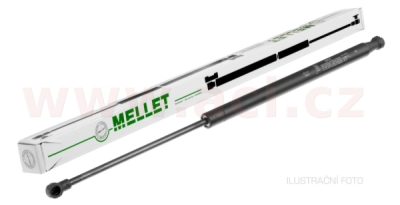 7/15- vzpěra přední kapoty Coupé MELLET (celk. délka 415 mm, délka zdvihu 67 mm, síla 380 N)