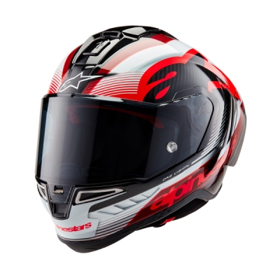 přilba SUPERTECH R10 TEAM, ALPINESTARS (karbon/červená/bílá, vel. XL)