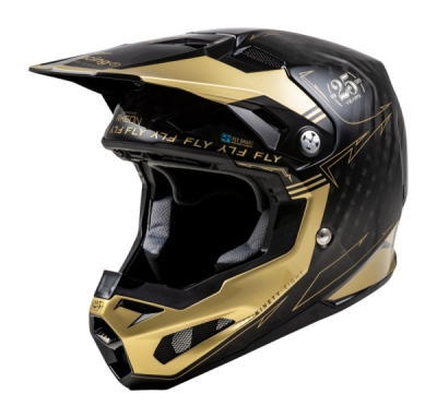 přilba FORMULA S CARBON, FLY RACING - USA (černá/zlatá, vel. XL)
