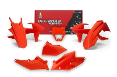 sada plastů KTM, RTECH (oranžová, 6 dílů, vč. L krytu vzduch filtru a přední masky)