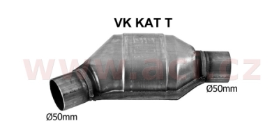 katalyzátor benzín do 3500 ccm, 200hp, atypický, ker. vložka, vnitř. průměr 51 mm, úhel trubek 45° FENNO