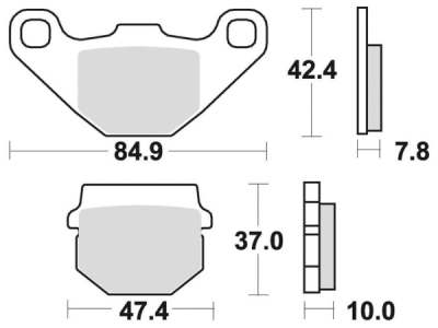 brzdové destičky, BRAKING (semi-metalická směs SM1) 2 ks v balení