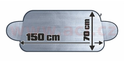 clona proti namrzání čelního skla aluminiová 150x70 cm