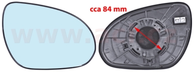 Sklo do zrcátka, vnější zrcátko VAN WEZEL 8207834A