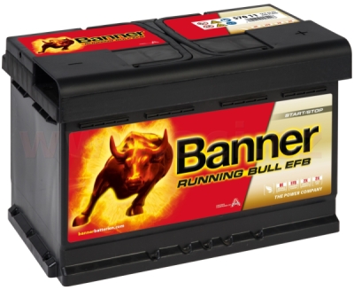 70Ah baterie, 660A, pravá BANNER Running Bull EFB 278x175x190