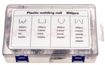 sponky na svařování plastů, sada 800 ks