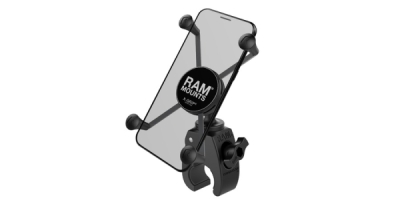 kompletní sestava držáku pro velké mobilní telefony X-Grip se "Snap-Link Tough-Claw" upínaním na řidítka, RAM Mounts