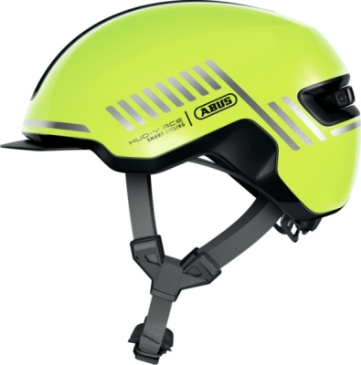 cyklo přilba se světlem HUD-Y signal yellow, ABUS (žlutá fluo, vel. L)