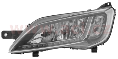 přední světlo H7+H7+LED pro denní svícení (el. ovládané + motorek) černé AL/MARELLI (prvovýroba) L