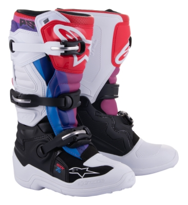 boty TECH 7 S, ALPINESTARS, dětské (bílá/černá/červená/modrá/fialová, vel. 39)