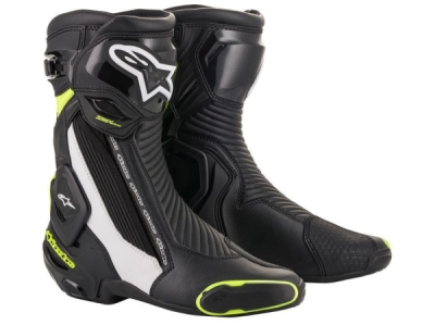 boty SMX Plus V2, ALPINESTARS (černá/bílá/žlutá fluo, vel. 46)
