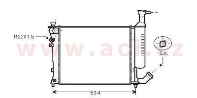 chladič 1.1i 8V ±AC [460*378*23]