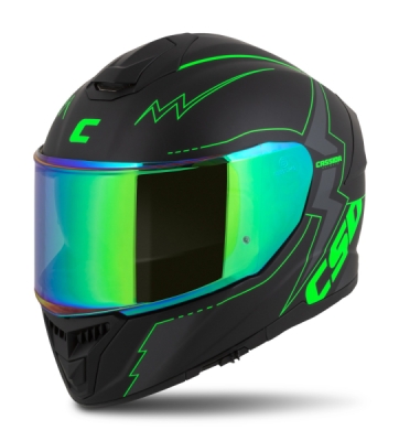 přilba Integral GT 2.1 Flash, CASSIDA (černá matná/zelená fluo/tmavě šedá, vel. L) plexi s přípravou pro Pinlock