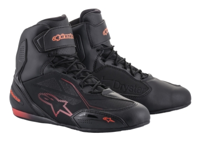 boty FASTER-3 DRYSTAR, ALPINESTARS (černá/červená fluo, vel. 44)