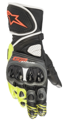 rukavice GP PLUS R V2, ALPINESTARS (šedá/černá/žlutá fluo/červená fluo/bílá, vel. 2XL)