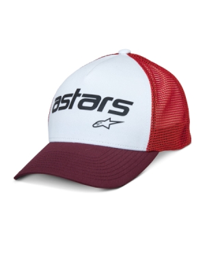 kšiltovka VITAL TRUCKER, ALPINESTARS (bílá/hnědo červená/oranžová)