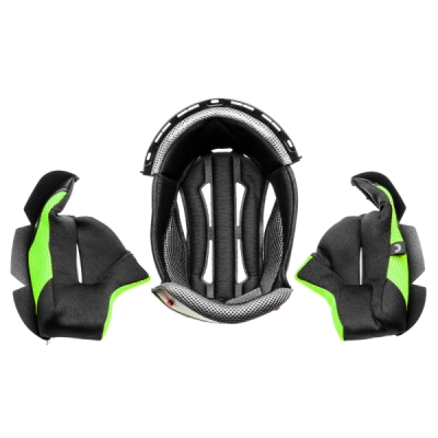 lícnice a klobouk pro přilby Cross Cup Two/Sonic, CASSIDA (černá/šedá/žlutá fluo, vel. L)