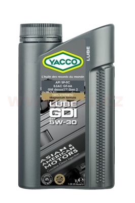 YACCO motorový olej plně syntetický LUBE GDI 5W30 1l