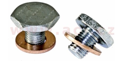 výpustný šroub olejové vany M10x1.25 L=13 mm, celk. délka = 17 mm