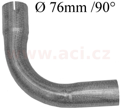 univerzální koleno výfuku AlZn ocel, průměr 76 mm, úhel 90° FENNO