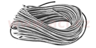 silikonový kabel s průřezem 0,5 mm, černá izolace, (cena za 1 m)