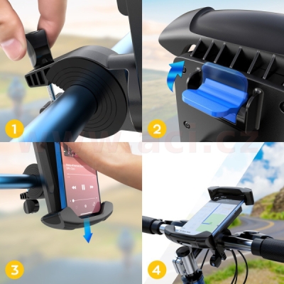 Držák Elta mobilního tel. na řídítka pro kolo/motorku