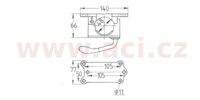 držák opěrného kolečka 48 mm KNOTT, litina ORIGINÁL