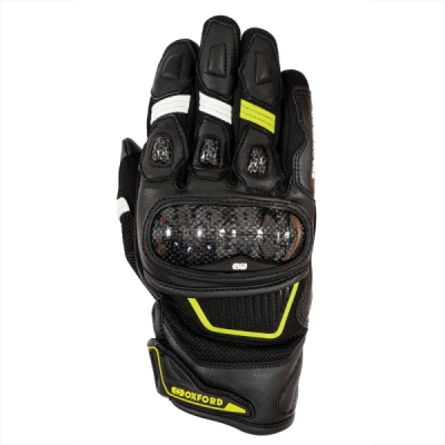 rukavice RP-4S 3.0, OXFORD (černá/bílá/žlutá, vel. XL)
