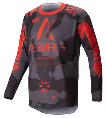 dres RACER HOLLOW, ALPINESTARS (šedá camo/oranžová fluo, vel. M)